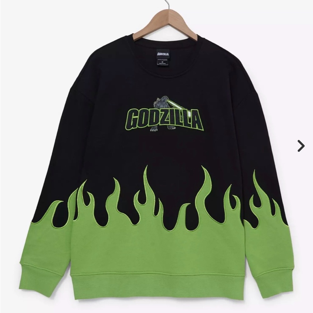 NWT Godzilla Black and Green Men's Sweatshirt